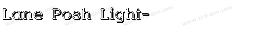 Lane Posh Light字体转换